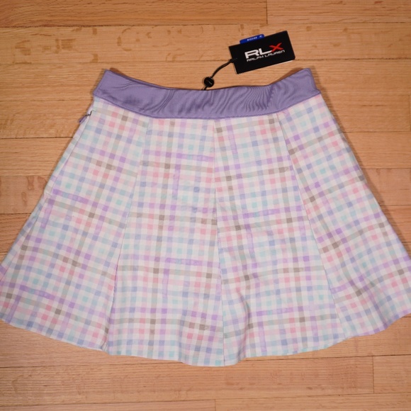 Plaid Ralph Lauren Golf Skorts RLX Ralph Lauren Golf Skort Purple